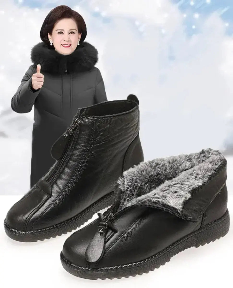 Versatile women's warm ankle boots with zip closure, non-slip outsole, great for everyday winter adventures.