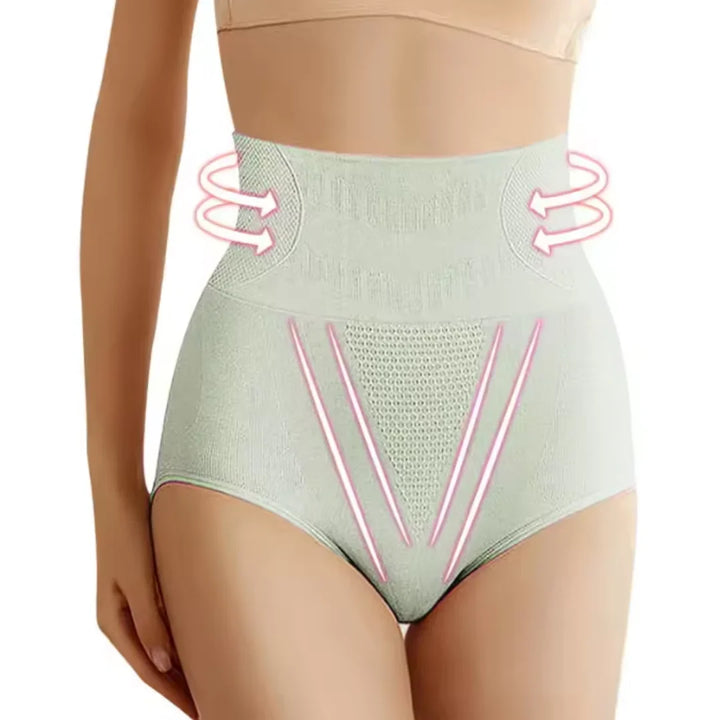 Plus size women's high-waist body shaper underwear, offering tummy control & a sleek look.