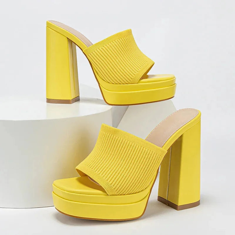 Summer-ready women's platform sandals with an open toe, chunky heel, and comfortable design.