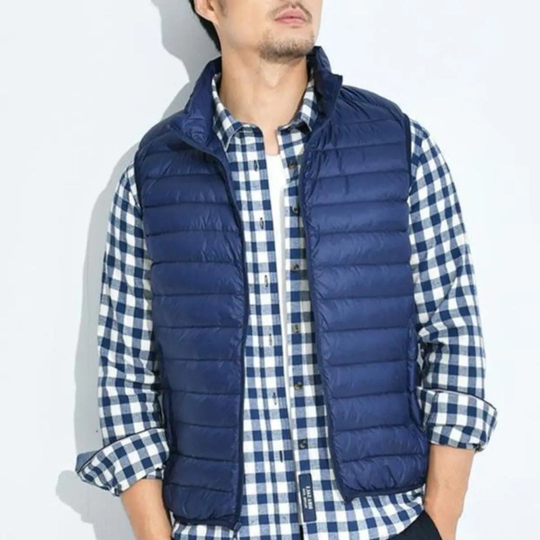 Comfortable ladies lightweight quilted puffer vest, perfect for everyday casual style & layering.
