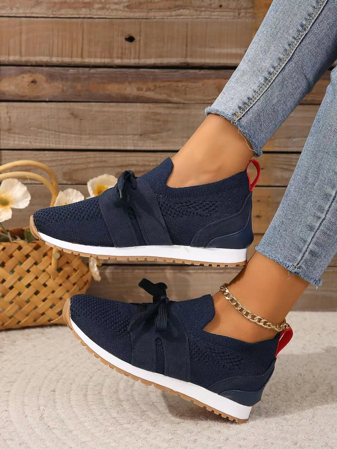 "Women's lightweight walking sneakers with breathable mesh upper, soft cushioning, and supportive natural flex sole"