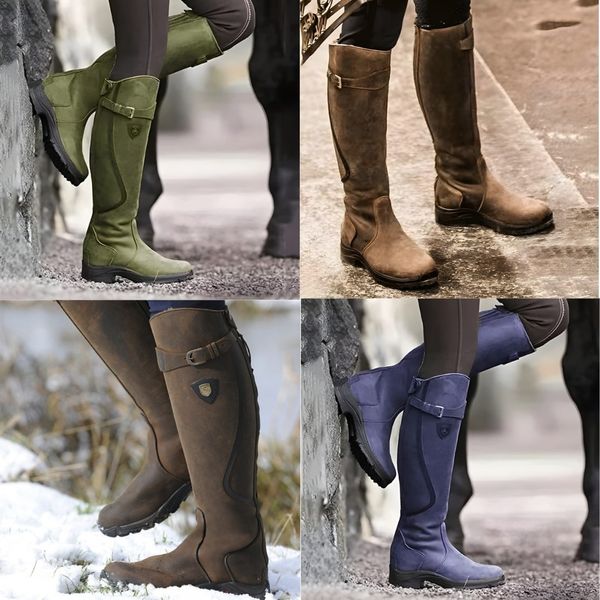 "Women's Nova Waterproof Leather Boots, shown in dark brown, showcasing robust leather exterior and cushioned insole for comf