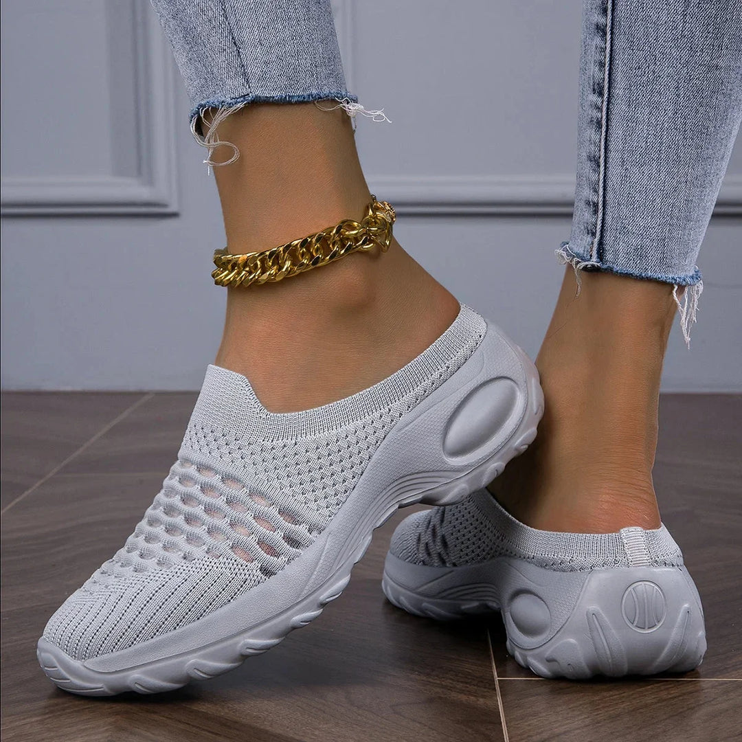Casual women's slip-on sneakers, perfect for walking. Comfortable, easy wear athletic footwear.