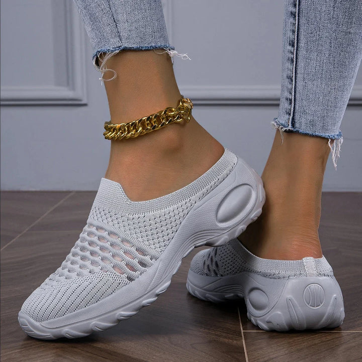 Casual women's slip-on sneakers, perfect for walking. Comfortable, easy wear athletic footwear.