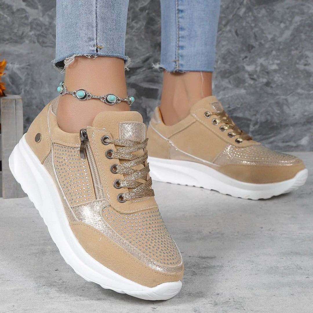 Women's orthopedic bunion shoes, wide toe box, soft cushioning, stylish design, arch support, breathable for comfort.