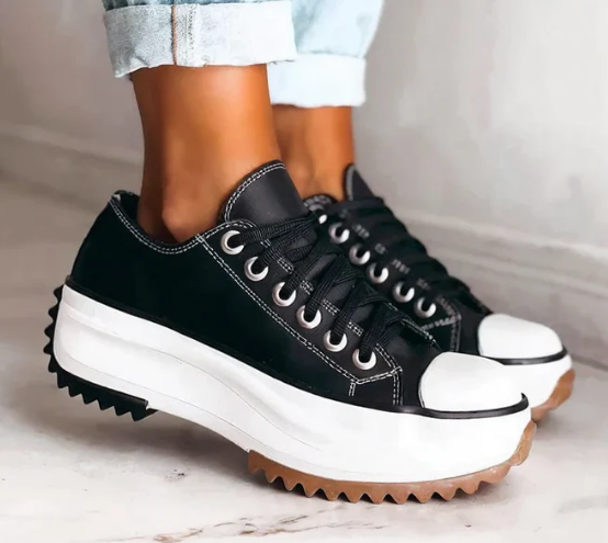 Women's orthopedic platform shoes with trendy sole, offering comfort and style, ideal for casual to formal outfits.