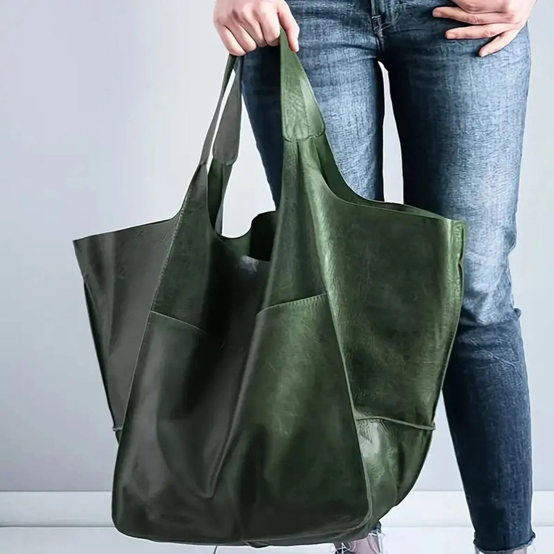 Women's fashion faux leather shoulder bag, large capacity, perfect for work.