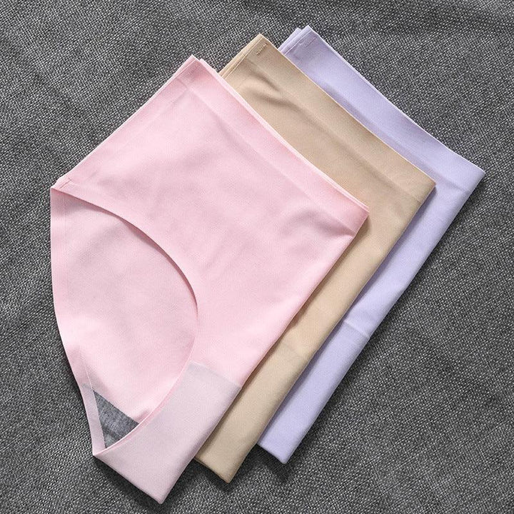 "Women's seamless high-waist underwear in soft beige with invisible fit and supportive design for ultimate comfort."