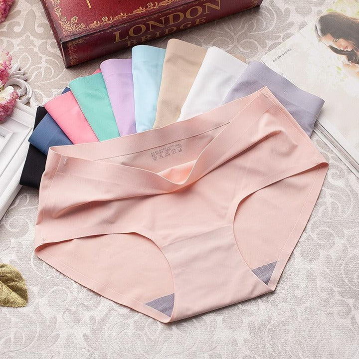 "Women's seamless high-waist underwear in soft beige with invisible fit and supportive design for ultimate comfort."