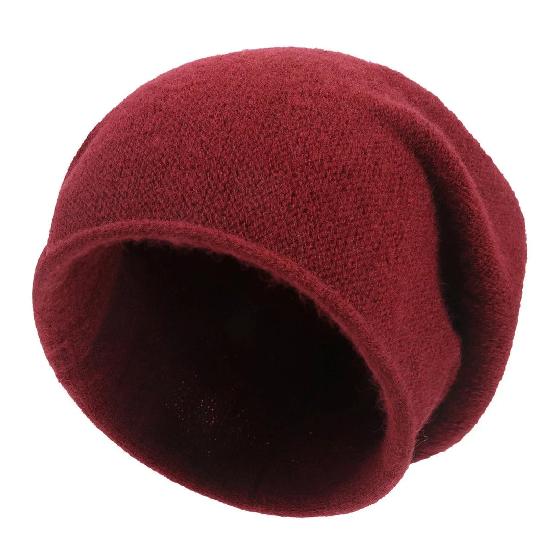 Chic women's slouchy beanie hat with a relaxed fit, ideal for casual fall fashion & headwear.