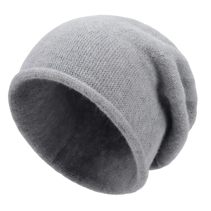 Textured soft women's slouchy beanie, a cozy casual hat for fall & winter fashion headwear.
