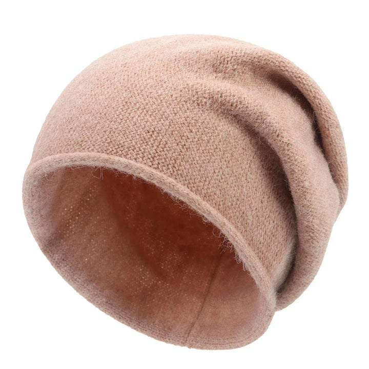 Warm women's slouchy beanie, an essential winter accessory for cozy, casual everyday wear.