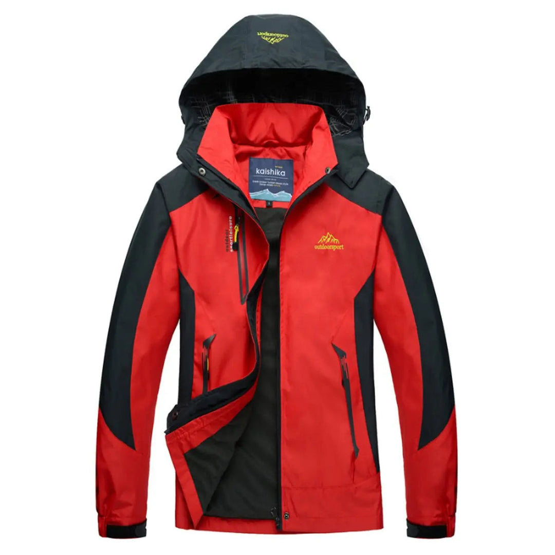 Women's active outdoor jacket: waterproof, hooded & quilted. Features a modern color block design, great for hiking & casual.