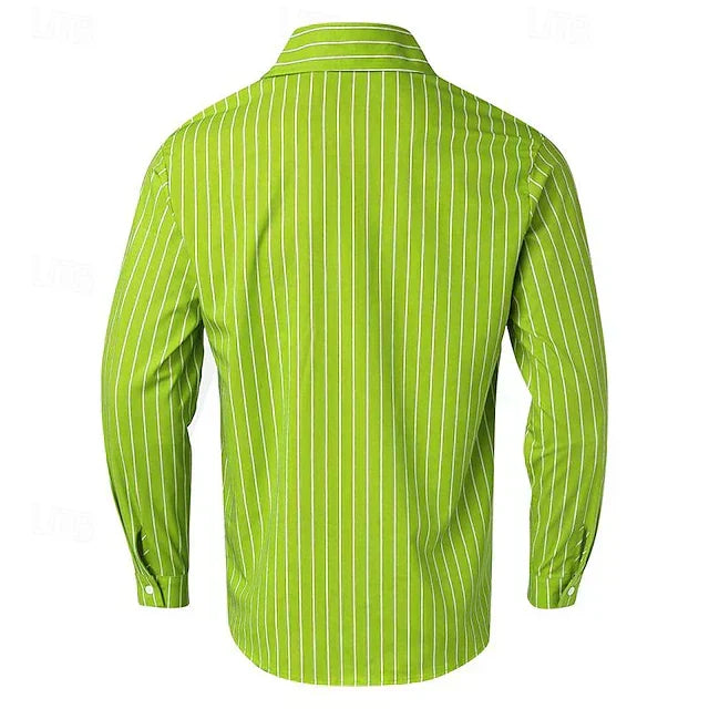 Wardrobe essential: women's striped long-sleeve shirt, comfortable & versatile top for any style.