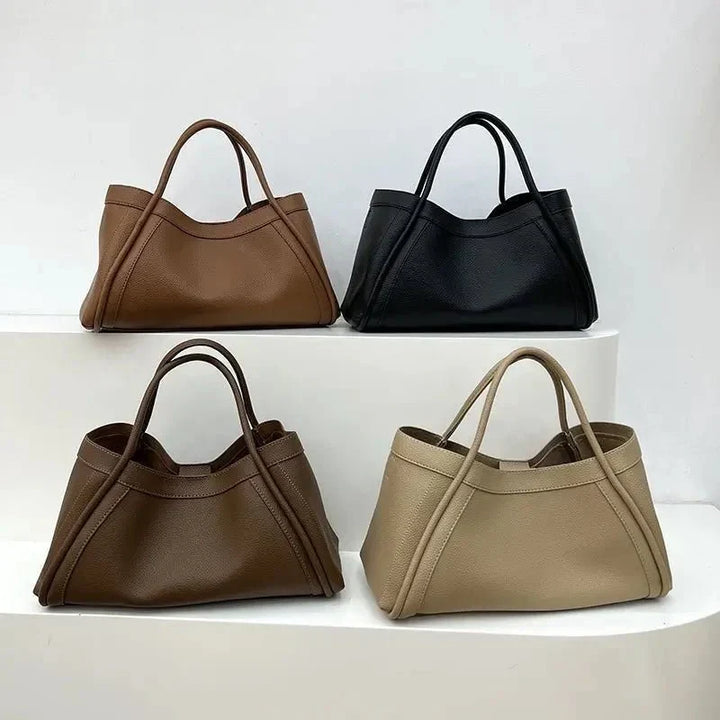 Structured work tote bag for women. Elegant shoulder bag, perfect for office, daily essentials, and professional style.